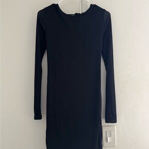 Elegant Black Long Sleeve Dress